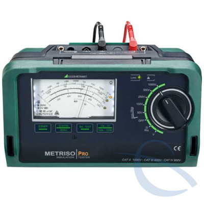 Аналоговий прилад для вимірювання опору ізоляції, низького опору та напруги METRISO PRO
